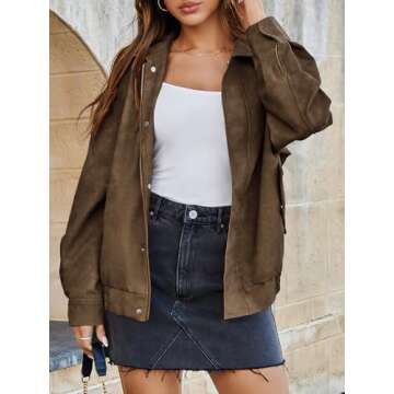 Tankaneo Womens Trendy Oversized Leather Jacket 2025