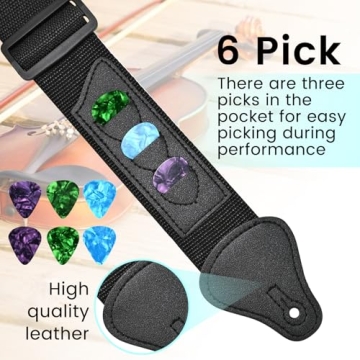 GAQWOK Guitar Strap - Adjustable & Comfortable for All