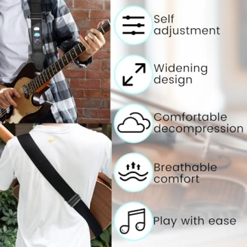 GAQWOK Guitar Strap - Adjustable & Comfortable for All