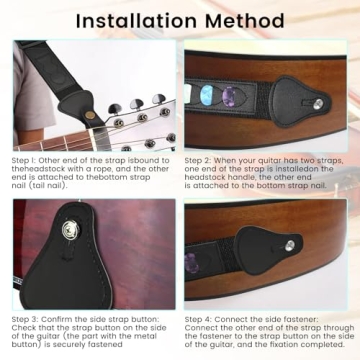 GAQWOK Guitar Strap - Adjustable & Comfortable for All