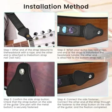 GAQWOK Guitar Strap - Adjustable & Comfortable for All