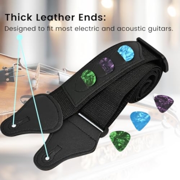 GAQWOK Guitar Strap - Adjustable & Comfortable for All
