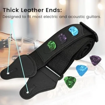 GAQWOK Guitar Strap - Adjustable & Comfortable for All