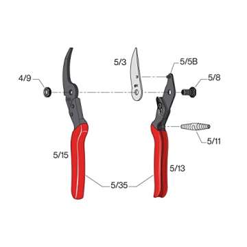 Felco Pruning Shears (F 5) - High Performance Swiss Made One-Hand Garden Pruners