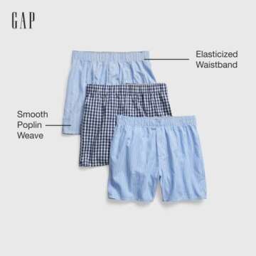 GAP mens Boxer Shorts, Daily Blues, Small US