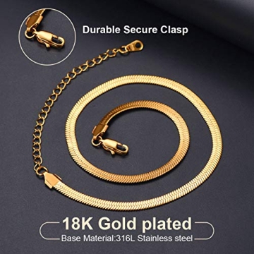 Gold Flat Chain Choker Necklace for Stylish Women