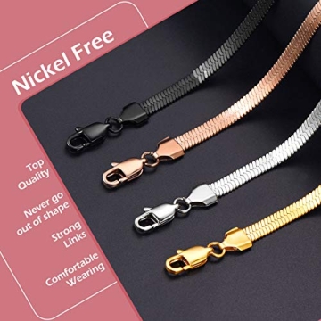 Gold Flat Chain Choker Necklace for Stylish Women