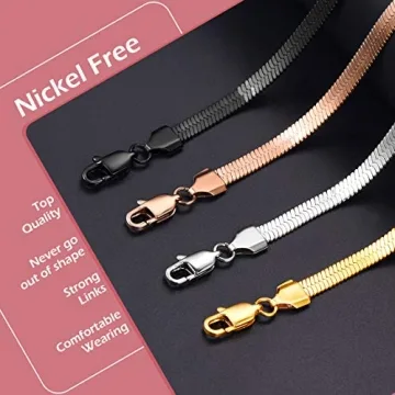 Gold Flat Chain Choker Necklace for Stylish Women