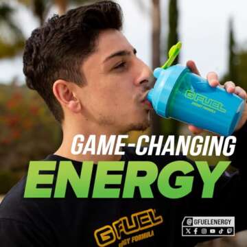 G Fuel FaZe Rug Energy Powder Packets, Sugar Free, Clean Caffeine Focus Supplement, Water Mix, Sour Blue Raspberry Flavor, Focus Amino, Vitamin + Antioxidants Blend - 6 Stick Pack, 0.25 oz