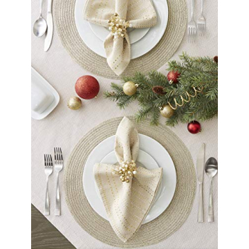 Elegant DII Metallic Round Placemats Set for Stylish Dining