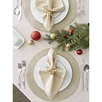 Elegant DII Metallic Round Placemats Set for Stylish Dining