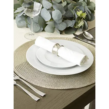 Elegant DII Metallic Round Placemats Set for Stylish Dining