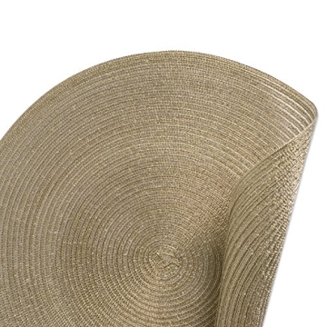 Elegant DII Metallic Round Placemats Set for Stylish Dining