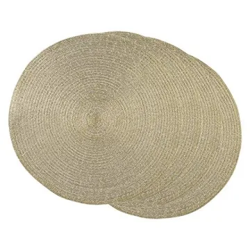 Elegant DII Metallic Round Placemats Set for Stylish Dining