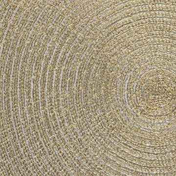 Elegant DII Metallic Round Placemats Set for Stylish Dining