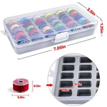 Bobbin Holder Storage Case Sewing Box Thread Organizer Holds 60pcs Bobbins for Brother Sewing Machin...