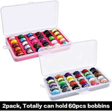 Bobbin Holder Storage Case Organizes 60 Bobbins Easily