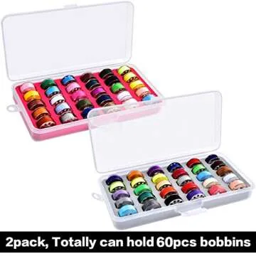 Bobbin Holder Storage Case Organizes 60 Bobbins Easily