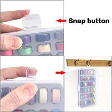 Bobbin Holder Storage Case Organizes 60 Bobbins Easily