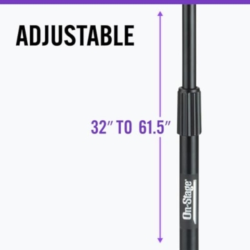 Durable OnStage MS7701B Microphone Boom Stand for Musicians