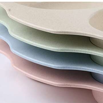 Cheeren Plastic Divided Plates Set for Meals & Camping