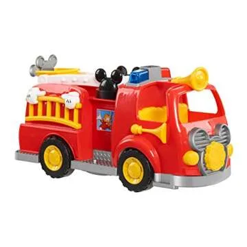 Disney’s Mickey Mouse Mickey’s Fire Engine, Figure and Vehicle Playset, Lights and Sounds, Officially Licensed Kids Toys for Ages 3 Up by Just Play
