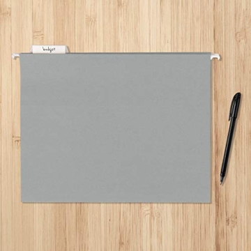 Amazon Basics Gray Hanging File Folders, 25-Pack