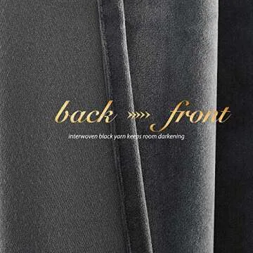 NICETOWN Grey Luxury Velvet Curtain Panels, Home Decoration Window Treatments for Living Room/Bedroom/Home Theatre (2 Panel Per Pack, 96 inches Long)