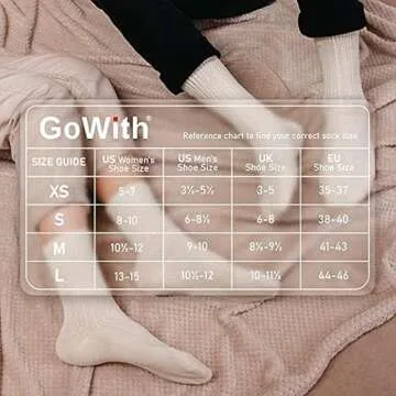 GoWith 5 Pairs Unisex Natural 97% Cotton Crew Socks, Comfy Cozy Breathable Seamless Casual Socks for...