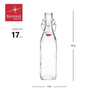 Bormioli Rocco, Clear Glass, Swing 17 Ounce (1 Bottle), 17oz