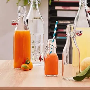 Bormioli Rocco 17 Ounce Clear Glass Swing Top Bottle