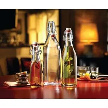 Bormioli Rocco 17 Ounce Clear Glass Swing Top Bottle