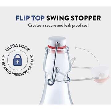 Bormioli Rocco, Clear Glass, Swing 17 Ounce (1 Bottle), 17oz