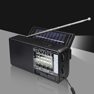 Oncheer Portable Bluetooth Solar Radio with LED Light