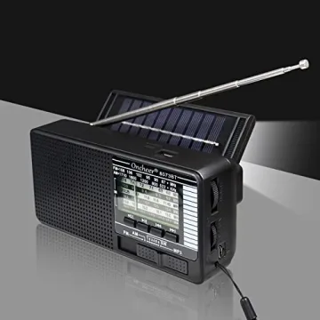 Oncheer Portable Bluetooth Solar Radio with LED Light