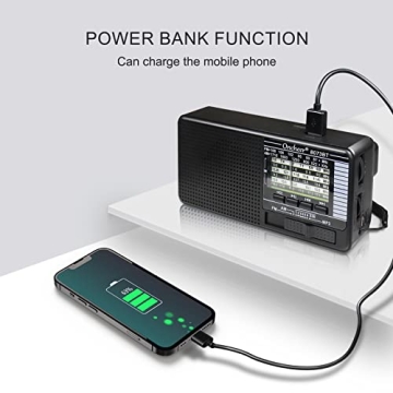 Oncheer Portable Bluetooth Solar Radio with LED Light
