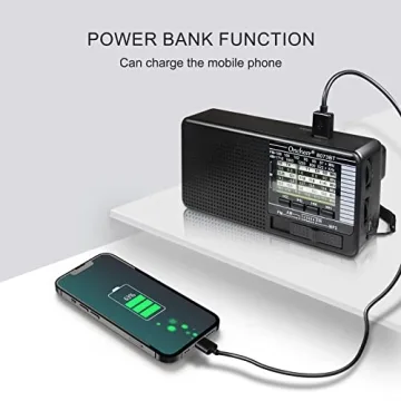 Oncheer Portable Bluetooth Solar Radio with LED Light