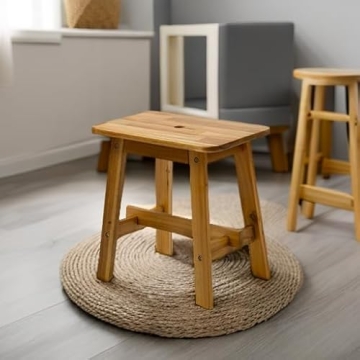 Lestar Solid Wooden Stool for Indoor and Outdoor Use
