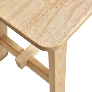 Lestar Solid Wooden Stool for Indoor and Outdoor Use