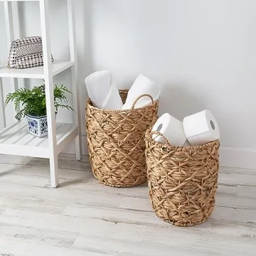 Honey-Can-Do Round Decorative Baskets Set of 2