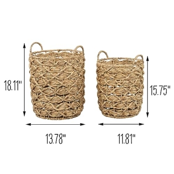Honey-Can-Do Round Decorative Baskets Set of 2