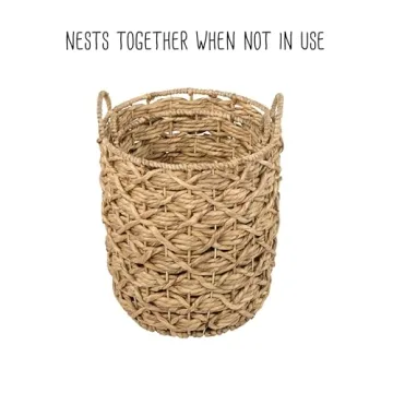 Honey-Can-Do Round Decorative Baskets Set of 2