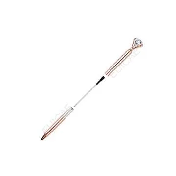 EUICAE Diamond Pens Cute Ballpoint Pens Diamond Pen Office Supplies Décor Gifts for Women Black Ink Pack of 16 (Rose gold)
