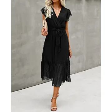 BTFBM Women's Versatile Summer Midi Dress for Any Occasion
