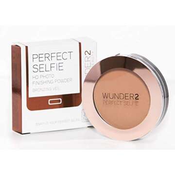 WUNDER2 PERFECT SELFIE Makeup Bronzing Veil HD Photo Finishing Powder Matte For Shine-Free Finish Pressed Compact, Sunkissed Bronzer Contour