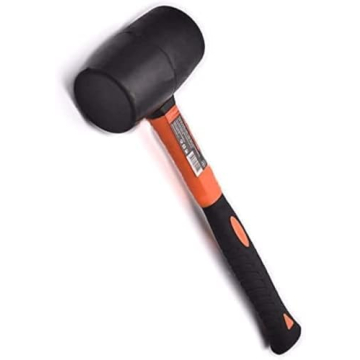 Edward Tools Rubber Mallet Hammer 16 oz - Durable Eco-friendly Rubber Hammer Head for Camping, Floor...