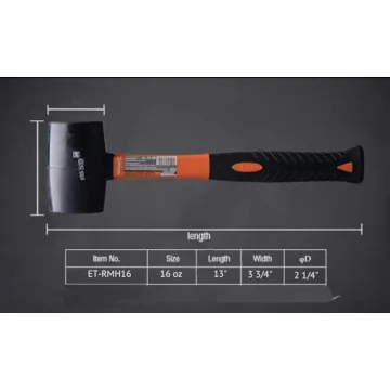 Edward Tools Rubber Mallet Eco-Friendly 16 oz Multi-Use Hammer