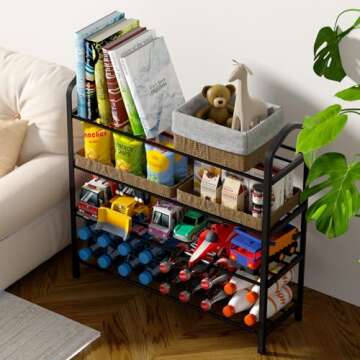 YSSOA 5-Tier Stackable Shoe Rack, 15-Pairs Sturdy Shoe Shelf Storage, Black Shoe Tower for Bedroom, ...