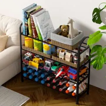 YSSOA 5-Tier Stackable Shoe Rack, 15-Pairs Sturdy Shoe Shelf Storage, Black Shoe Tower for Bedroom, ...