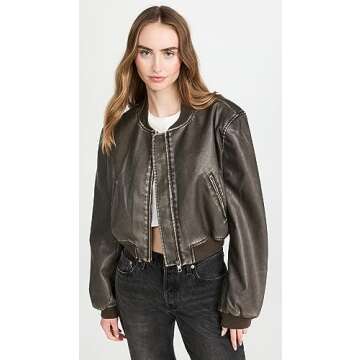 Lioness Women's Allure Bomber, Charcoal, Grey, XXS